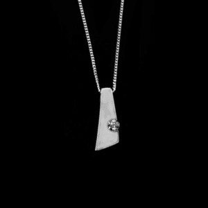 Silver Necklace with Cubic Zirconia (CA-NL 11)
