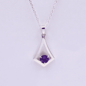 Silver Pendant with Amethyst (P-PL 323)