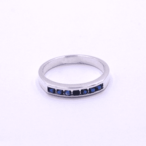 Sterling Silver Ring with Blue Zirconia (P-RL 06)