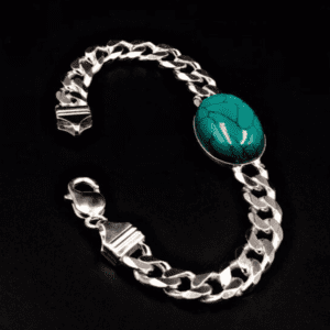 Sterling Silver Bracelet with Turquoise (Z-GBL 21)