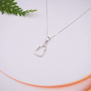 Silver Outline Sri Lanka Pendant (CA-PF 240)